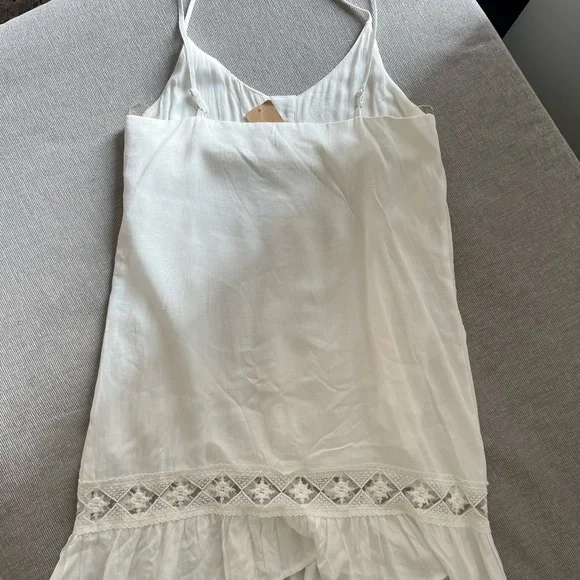 White Button-up Mini Dress - Picture 4 of 4